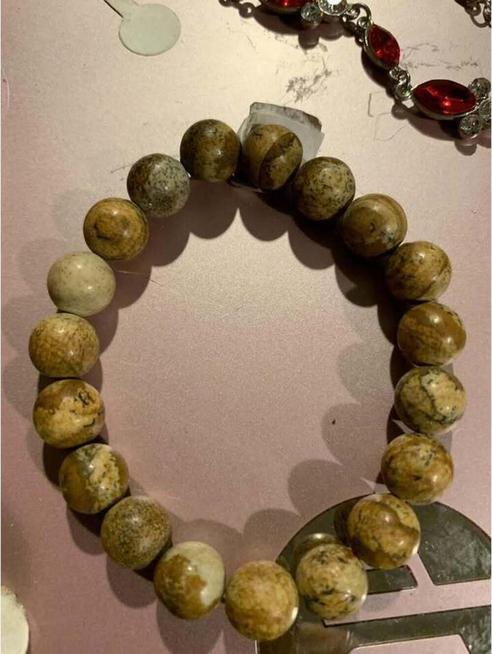 Natural Stone Beaded Stretch Bracelet